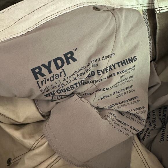 Kuhl Ryder Vintage Patina Dye Outdoor Work Cargo Revolvr Hiking Pants Sz 40 x 32 - Picture 9 of 11